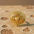 Ornate Round Medallion Statement Ring