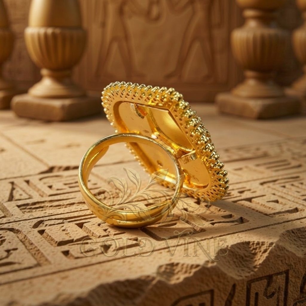 Diamond-Shaped Geometric Ring