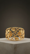Gold-Plated Vine Cuff